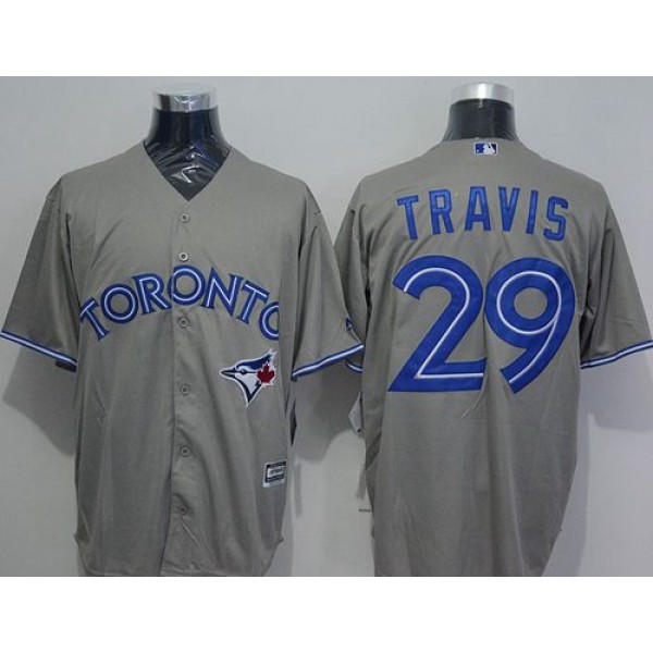 Blue Jays #29 Devon Travis Grey New Cool Base Stitched Jersey