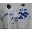 Blue Jays #29 Devon Travis White New Cool Base Stitched Jersey