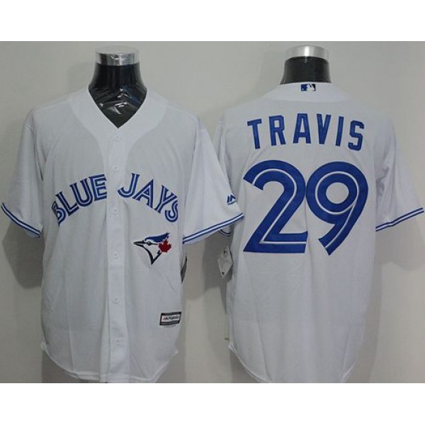 Blue Jays #29 Devon Travis White New Cool Base Stitched Jersey