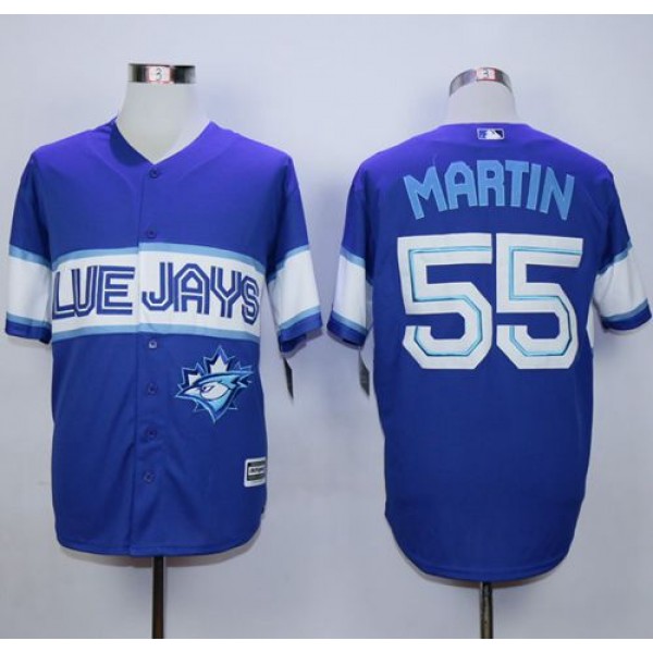 Blue Jays #55 Russell Martin Blue Exclusive New Cool Base Stitched Jersey