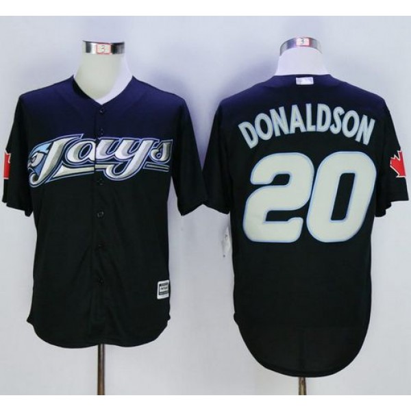 Blue Jays #20 Josh Donaldson Black New Cool Base Stitched Jersey