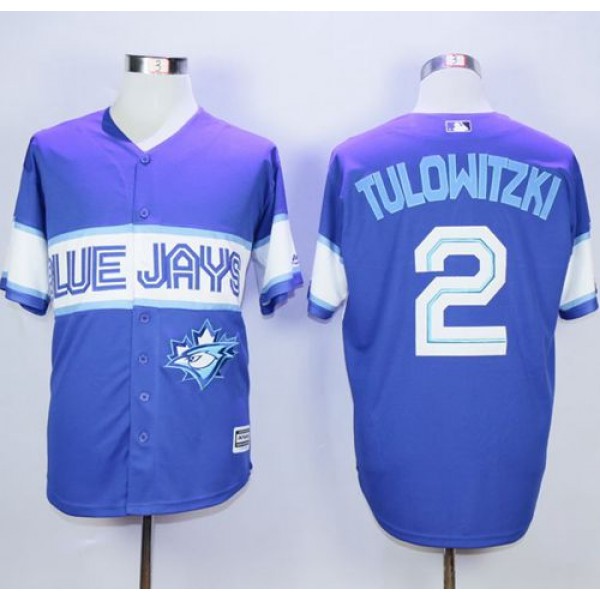 Blue Jays #2 Troy Tulowitzki Blue Exclusive New Cool Base Stitched Jersey