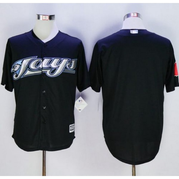 Blue Jays Blank Black New Cool Base Stitched Jersey