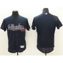 Braves Blank Navy Blue Flexbase Authentic Collection Stitched Jersey