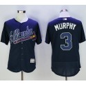 Braves #3 Dale Murphy Navy Blue Flexbase Authentic Collection Stitched Jersey
