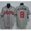 Braves #8 Jace Peterson Grey New Cool Base Stitched Jersey
