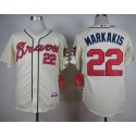 Braves #22 Nick Markakis Cream Alternate Cool Base Stitched Jersey