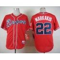 Braves #22 Nick Markakis Red Cool Base Stitched Jersey