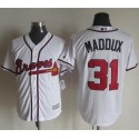 Braves #31 Greg Maddux White New Cool Base Stitched Jersey