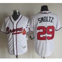 Braves #29 John Smoltz White New Cool Base Stitched Jersey