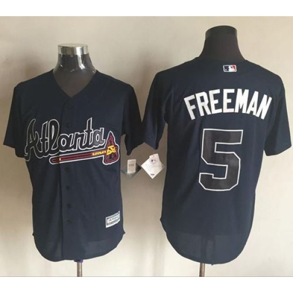 Braves #5 Freddie Freeman Blue New Cool Base Stitched Jersey