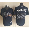 Braves #22 Nick Markakis Blue New Cool Base Stitched Jersey