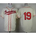 Brewers #19 Robin Yount Cream 1948 Turn Back The Clock Stitched Jersey