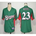 Brewers #23 Rickie Weeks Green Birrai Cool Base Stitched Jersey
