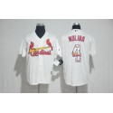 St.Louis Cardinals #4 Yadier Molina White Team Logo Print Cool Base Stitched Jersey