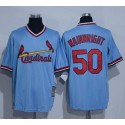 Cardinals #50 Adam Wainwright Blue Cooperstown Throwback Stitched Jersey