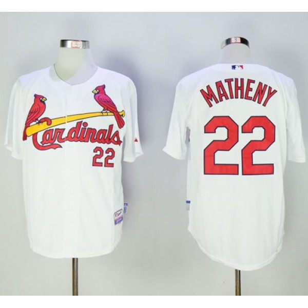 Cardinals #22 Mike Matheny White Cool Base Stitched Jersey