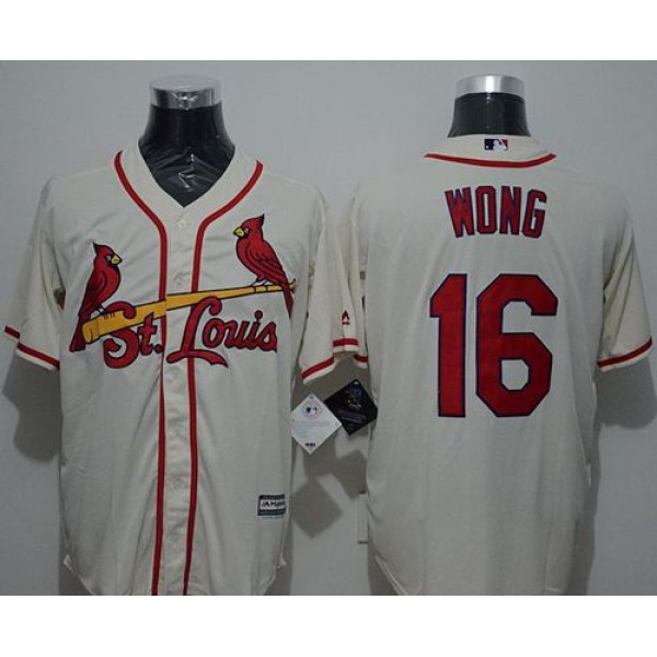 Cardinals #16 Kolten Wong Cream New Cool Base Stitched Jersey