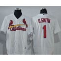 Cardinals #1 Ozzie Smith White New Cool Base Stitched Jersey