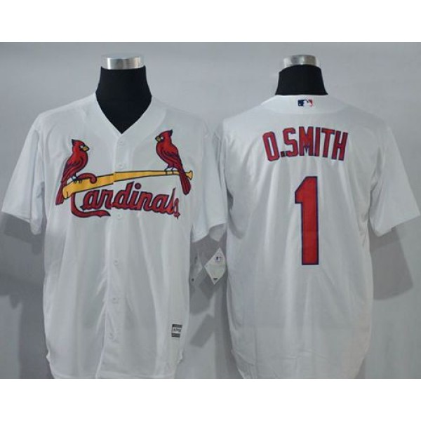 Cardinals #1 Ozzie Smith White New Cool Base Stitched Jersey