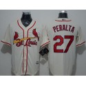 Cardinals #27 Jhonny Peralta Cream New Cool Base Stitched Jersey