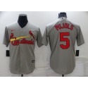 St. Louis Cardinals #5 Albert Pujols Grey Cool Base Stitched Jersey