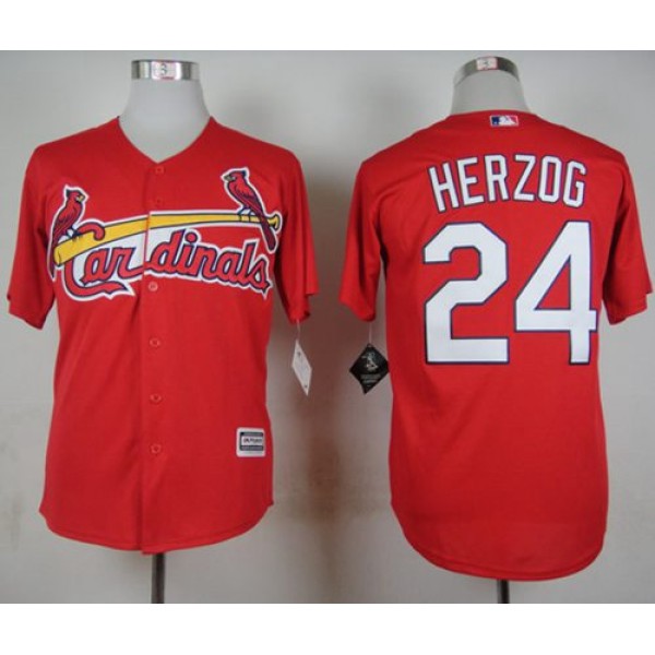 Cardinals #24 Whitey Herzog Red New Cool Base Stitched Jersey