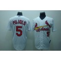 Cardinals #5 Albert Pujols Stitched White Jersey