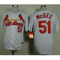 Cardinals #51 Willie McGee White Cool Base Stitched Jersey