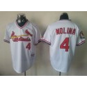 Cardinals #4 Yadier Molina White 1982 Turn Back The Clock Stitched Jersey