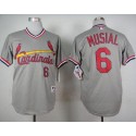 Cardinals #6 Stan Musial Grey 1978 Turn Back The Clock Stitched Jersey