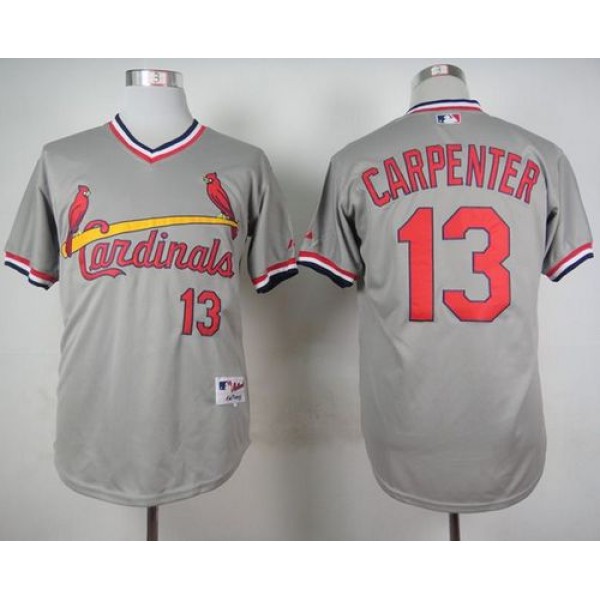 Cardinals #13 Matt Carpenter Grey 1978 Turn Back The Clock Stitched Jersey