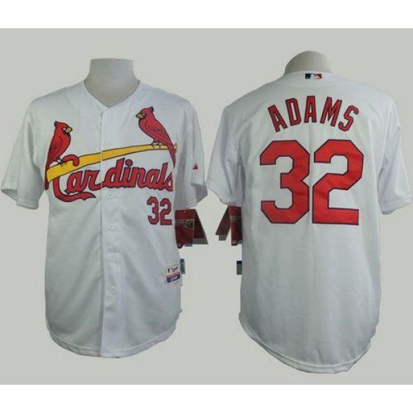 Cardinals #32 Matt Adams White Cool Base Stitched Jersey