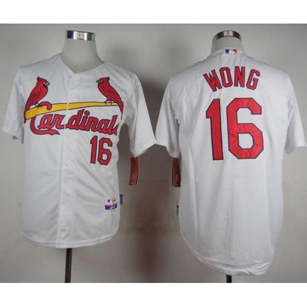 Cardinals #16 Kolten Wong White Cool Base Stitched Jersey