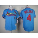 Cardinals #4 Yadier Molina Blue 1982 Turn Back The Clock Stitched Jersey