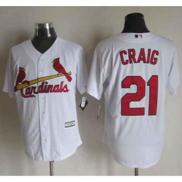 Cardinals #21 Allen Craig White New Cool Base Stitched Jersey