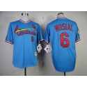 Cardinals #6 Stan Musial Blue 1982 Turn Back The Clock Stitched Jersey