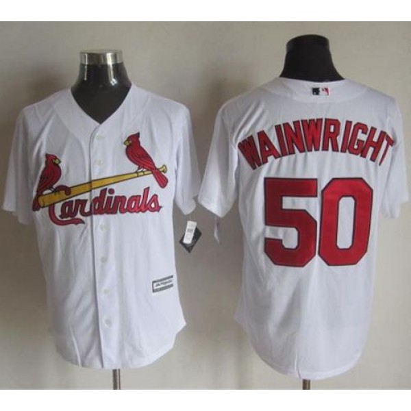 Cardinals #50 Adam Wainwright White New Cool Base Stitched Jersey