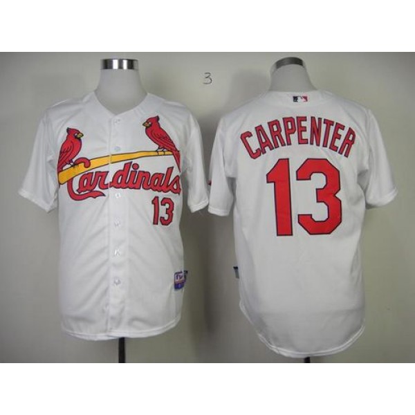 Cardinals #13 Matt Carpenter White Cool Base Stitched Jersey