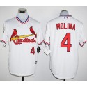 Cardinals #4 Yadier Molina White New Cool Base Cooperstown Stitched Jersey