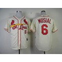 Cardinals #6 Stan Musial Cream Alternate Cool Base Stitched Jersey