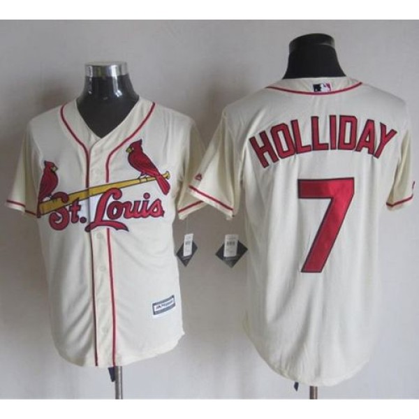 Cardinals #7 Matt Holliday Cream New Cool Base Stitched Jersey