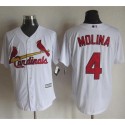 Cardinals #4 Yadier Molina White New Cool Base Stitched Jersey