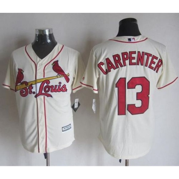 Cardinals #13 Matt Carpenter Cream New Cool Base Stitched Jersey