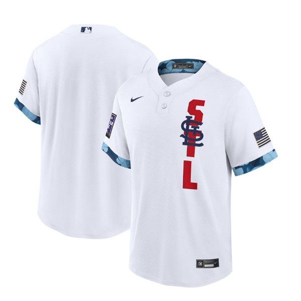 St. Louis Cardinals Blank 2021 White All-Star Cool Base Stitched Jersey