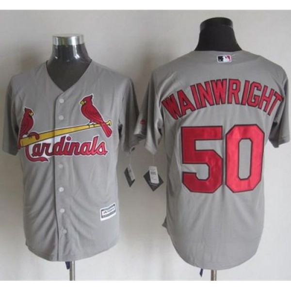 Cardinals #50 Adam Wainwright Grey New Cool Base Stitched Jersey