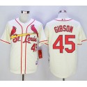 Cardinals #45 Bob Gibson Cream Cool Base Stitched Jersey