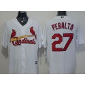 Cardinals #27 Jhonny Peralta White New Cool Base Stitched Jersey