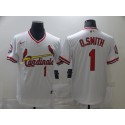 Cardinals #1 Ozzie Smith White Stitched Jersey