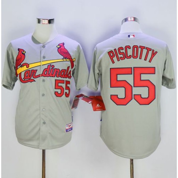 Cardinals #55 Stephen Piscotty Grey Cool Base Stitched Jersey